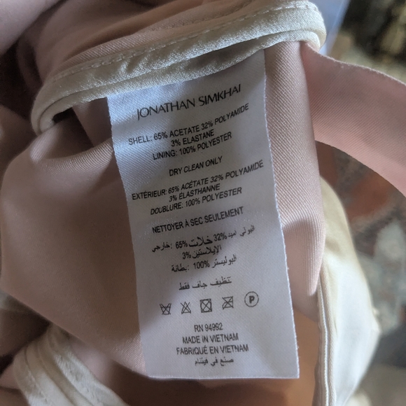 Jonathan Simkhai Satin Cropped Pants – Champagne – Size 2 – NWT - Picture 5 of 7